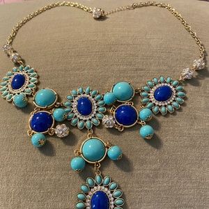 Lilly Pulitzer Necklace w Aqua and Sapphire Blues